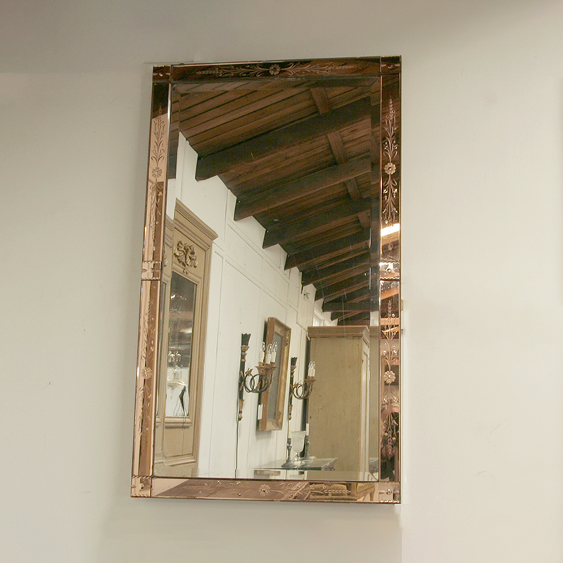 Venetian Mirror With Champagne Motifs